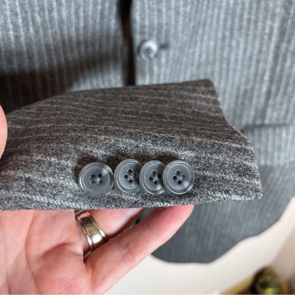 Hart Schaffner & Marx sz 42L gray pinstripe suit jacket blazer - Picture 14 of 16